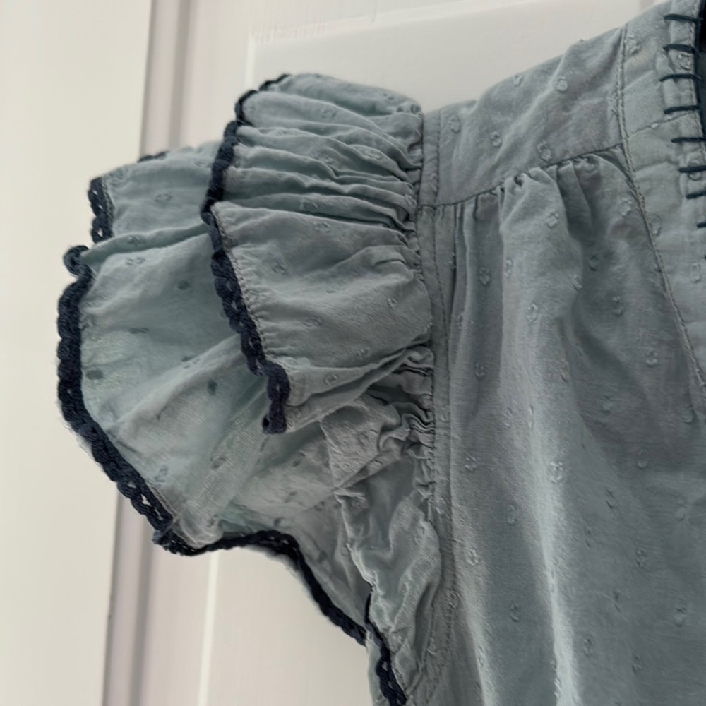 Gray Ruffled Tie Front Midi Sundress - Picture 3 of 5